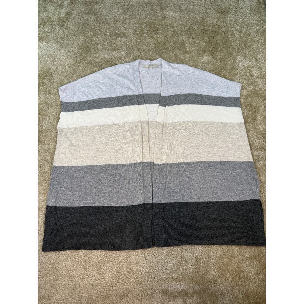 Ann Taylor Loft Cardigan Open Front Top Womens Size XS S Wool Blend B762